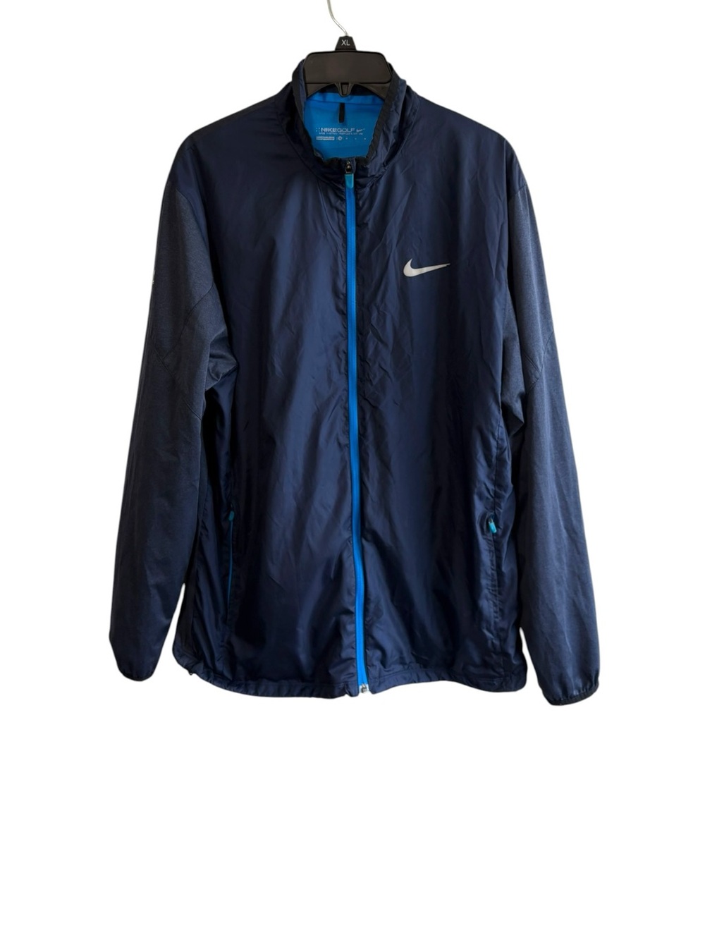 Nike Golf Size Medium Navy Blue Dallas Cowboys Embroidered Windbreaker Jacket